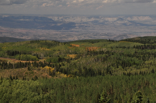 The view from the Skyway Point on the Grand Mesa Scenic Byway